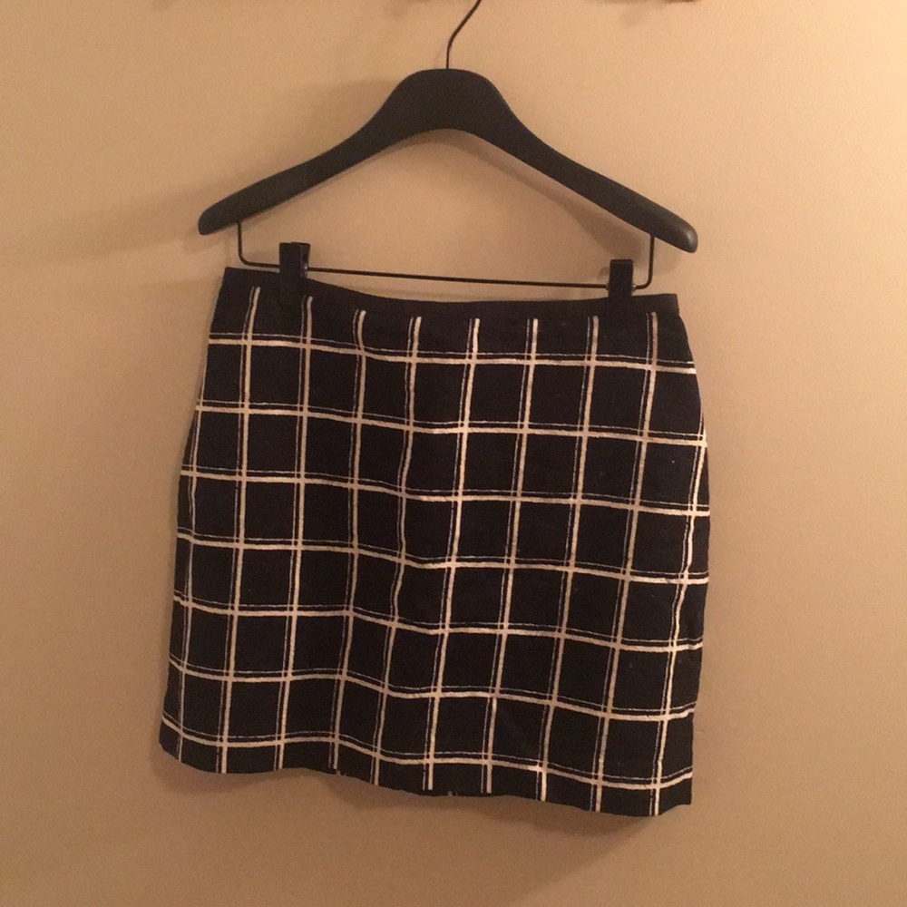 MADEWELL black&white gingham skirt (100% Cotton)